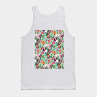 Cutout pop art Tank Top